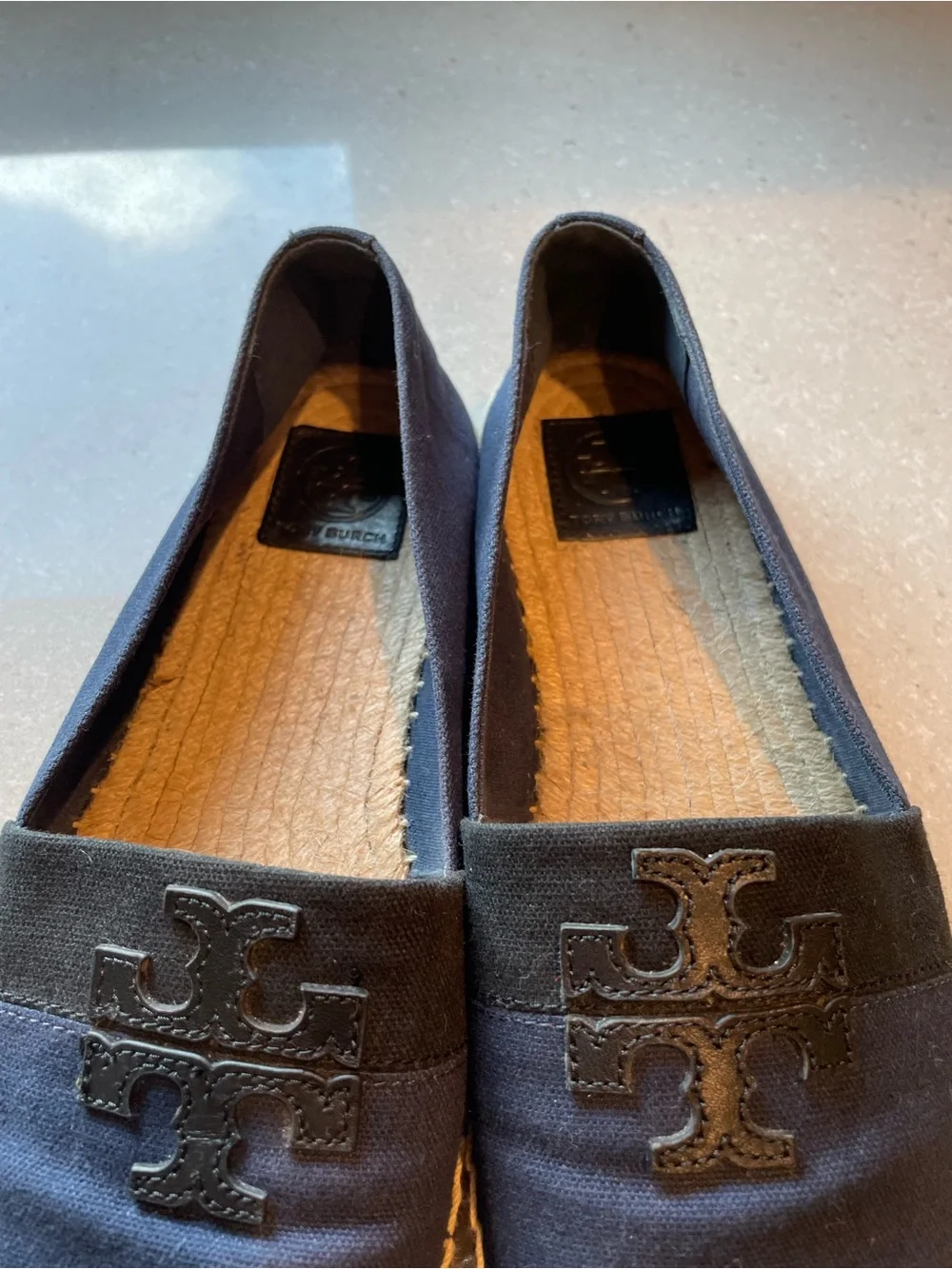 Tory Burch Weston Flat Espadrille | Navy & Black